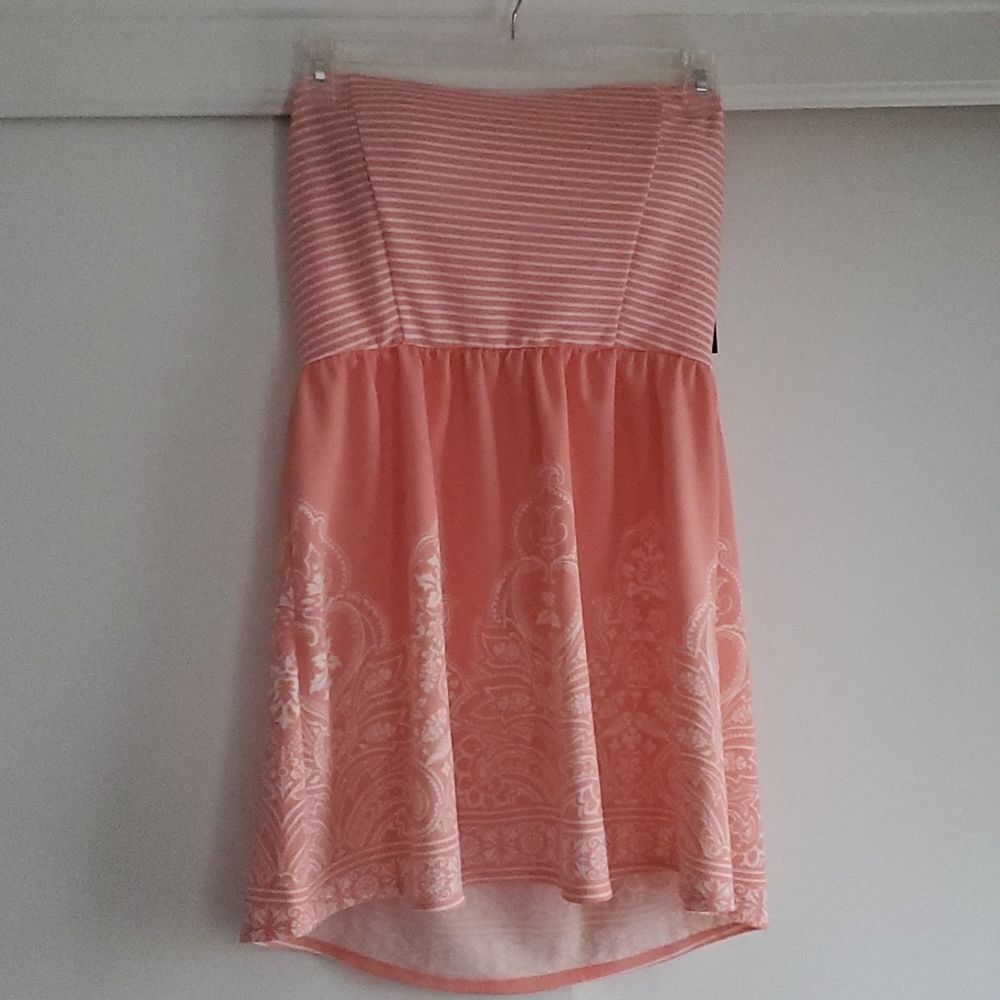 NWT! Dress strapless peach sz 19 junior